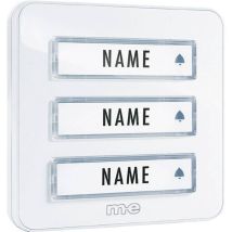 Modern-electronics KTA-3 w Pulsantiera per campanello con targhetta 3 scomparti Bianco 12 V/1 a - M-e
