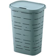 Coffre à linge signature 55l bleu ciel – Salle de bain et WC – Matières, Largeur, Hauteur, Longueur, Volume, Nombre de compartiment(s), Poids