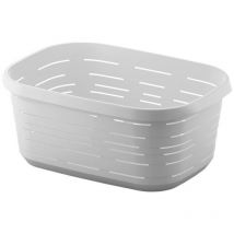 M-HOME - Panier à linge 48l signature blanc