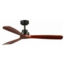 Iluminashop - m Ledme - Ventilatore da soffitto Maison senza luce e telecomando, motore dc 30 w, 6 velocità, silenzioso, 3 pale in legno naturale,