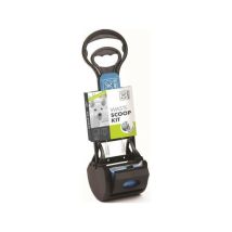 M-pets Kit Pelle A Déjection Waste Scoop Kit - 38x12x10,5cm - Noir Et Bleu - Pour Chien