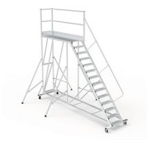 Plateforme roulante 12 marches - Hauteur max. de travail 4.40m - PTF212D