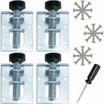 Aimoonsa - M10 Verstellbare Möbel-nivellierfüße Aus Verzinktem Eisen, Nivellierfüße Für Möbel, Tische, Schränke, Werkbänke Und Regale (4 Stück)