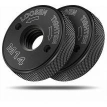 Jalleria - M14 Schnellspannmutter, für alle Winkelschleifer von aeg, Black & Decker, Dewalt, Flex, Hitachi, Metabo, Makita etc. (2x Spannmutter),