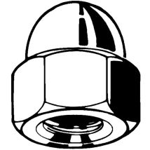 M4 Hex Dome Cap Nut High Brass CU3- you get 25 - Qualfast