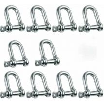 M5 Manille inox Droite Bracelet Acier Inoxydable,(10pcs)