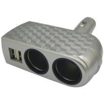 M500 Double prise allume cigare 12 - 24 V et 2 USB 3.1 A