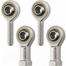M8 Roulement d'extrémité de tige Féminine Extrémité Tige Roulement Joint Mâle Filetage Droite Bronze Liner Performance Embout à Rotule(4PCS)
