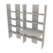 Libreria con scrivania integrata - Ideale per studio, cameretta o soggiorno - Rovere rock