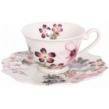 Méa - Tasse et soucoupe en Porcelaine Fine