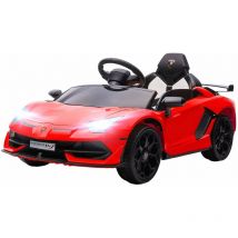 Macchina Elettrica per Bambini 12V con Licenza Lamborghini Aventador svj Roadster Rosso
