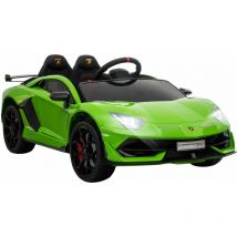 Macchina Elettrica per Bambini 12V con Licenza Lamborghini Aventador Verde