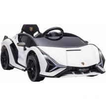 Lamborghini - Macchina Elettrica per Bambini 12V con Licenza Sian fkp 37 Bianca