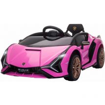 Lamborghini - Macchina Elettrica per Bambini 12V con Licenza Sian fkp 37 Rosa