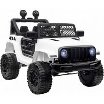 Macchina Elettrica per Bambini 12V Fuoristrada Bianco