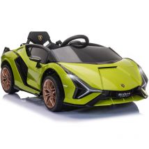 Macchina Elettrica per Bambini 12V con Licenza Lamborghini Sian fkp 37 Verde