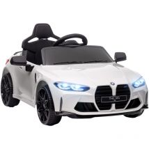 Macchina Elettrica per Bambini Licenza BMW M4 con Telecomando Bianca