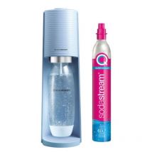 Gasatore acqua + bottiglia da 1l + 1 bombola - blu pastello - 1012811333 Sodastream