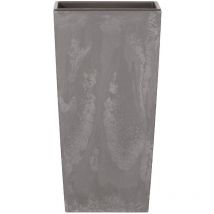 Prosperplast - Maceta alta 91,5 l Urbi Square Effect de plástico con depósito en color Gris claro, 75 (alto) x 40 (ancho) x 40 (profundo) cms