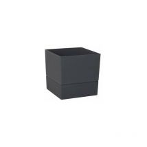 EDA - Maceta Aquaduo Polipropileno Cuadrada Diam.14,3 Cm Gris Antracita