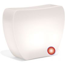 Tekcnoplast - Maceta De Resina jardinera luminosa Lámpara de exterior 57X31X48X21 cm mod. Heart Led 30 Luz Roja