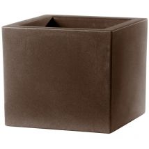 Maceta cuadrada bronzo 50x50 cm h 50 mod. Schio cubo