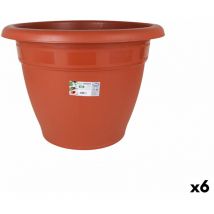Maceta dem squares plástico marrón ø 60 cm (6 unidades)