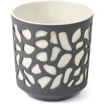 Maceta duet 250 mAntracita y Crema