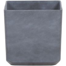 Maceta para interior y exterior de mezcla de piedra gris cuadrada 43 x 43 cm resistente a los rayos uv Artiki