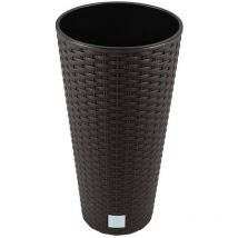 Prosperplast - Maceta Rato de 8 litros con inserto 20 x 20 x 38 cm en color ocre oscuro