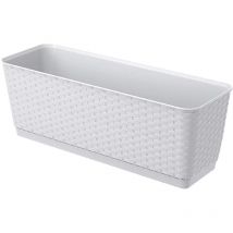 Maceta RATOLLA P 12L., dimensiones (mm) 492x172x174, color Blanco