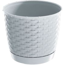 Maceta Redonda Con Plato Ratolla Drlo300 Blanco