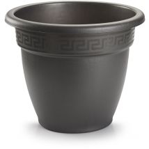 Plasticforte - maceta redonda 25x25x19cm antracita , Maceta redonda 25 cm AntracitaPlástico de alta calidad reutilizable y reciclableResistente,
