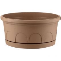 Maceta tipo cuenco Ø 30 cm con platillo y capacidad 7,8 L.