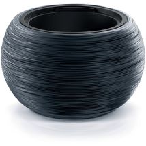 Prosperplast Pot de Fleurs Anthracite avec réservoir Collection Furu 37,8 x 37,8 x 23 cm, capacité 8 l.