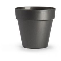 Cablepelado - Macetero clasico rendondo de plastico 12 cm Negro