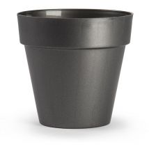 Cablepelado - Macetero clasico rendondo de plastico 20 cm Negro