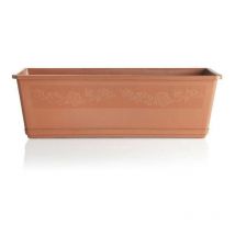 Bama - Macetero Balconella Con Platillo 60 Cm Plastico Terracota