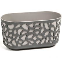 Lamela - Macetero duet 400 mAntracita y Taupe