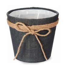 Cache-pot - Ibergarden - Enlace - Plástico - Gris - 16 X 14,5 X 16 Cm
