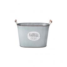 Multistore 2002 - progarden macetero oval asas madera 39,5x17,5x19,5 cm , Macetero oval asas madera 39,5 x 17,5 x 19,5 cmFabricado en chapa de alta