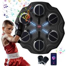 Sunxury - Machine à Boxe Musicale, 2024 Nouvelle Machine de Boxe Murale Intelligente -Bluetooth avec Gants de Boxe Adultes Enfants, 9 Le Mode de