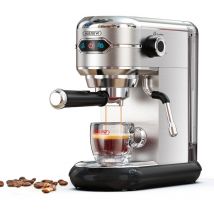 Owsoo - Machine à café avec système de mousse de lait Contrôle tactile 19 bars Arrêt automatique pour une ou deux portions