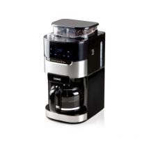 Machine a Cafe - Cafetiere Electrique filtre avec moulin intégré Domo DO721K - 900 w - 1,5 l - 12 tasses - 200 g de grains - Ecran lcd - 3 intensités