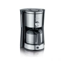 Severin - Machine a Cafe - Cafetiere Electrique filtre isotherme KA4845 - 8 tasses - 1 l - 1 000 w - Sélecteur d'arôme - Inox/Noir