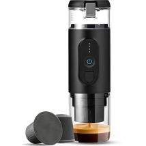 Sjlerst - Machine à Café Portable Espresso: Voyage Cafetière Rechargeable 12V - Compatible avec les Capsules Nesspreso