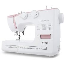 Medion - Machine a Coudre sm 60 - 62W - 24 Points + Points Doubles - 700 tr/min - led - Rose