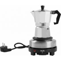 Machine à expresso sur table avec plaque chauffante électrique Machine à expresso pour cuisinière à induction Machine à café expresso en acier