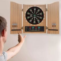 Senderpick - Machine à fléchettes pliable 27 jeux 202 variantes Jusqu'à 16 joueurs Plateau de fléchettes électronique Fléchettes Affichage led