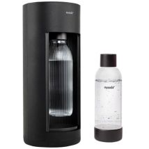 Mysoda - Machine À Gazéifier L'Eau + 2 Bouteilles Noir Gl004f-b-fr